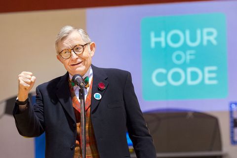 President Gee speaks at The Hour of Code