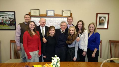 President Gee poses with the staff of the Berkeley County Extension Office