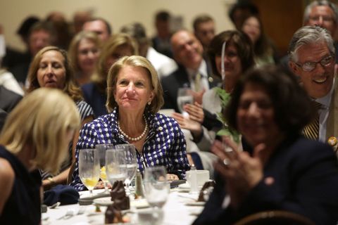 Sen. Shelley Moore Capito seated at table