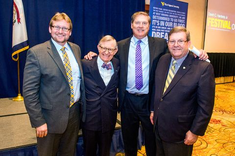 Brian Anderson, President Gee, Eric Spiegel and David C. Hardesty Jr.