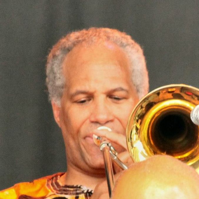 Keith Jackson playing trombone